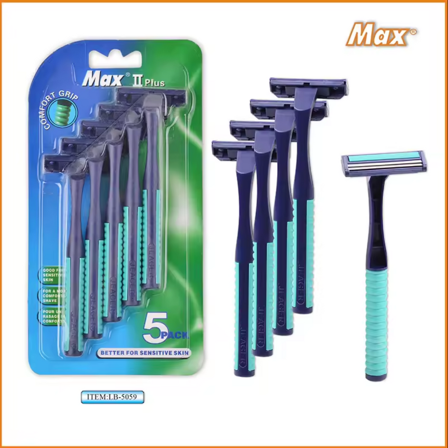 Популярная мужская ручная одноразовая бритва Max с двумя лезвиями 
