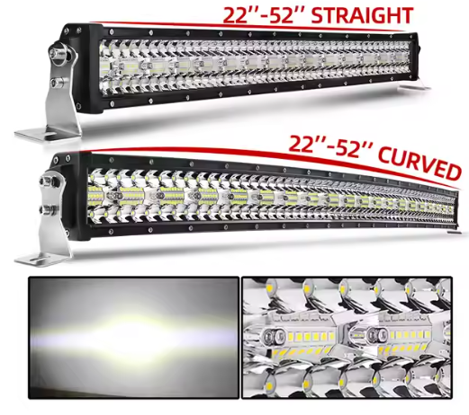 Barra de Led Triple Row Super Bright Curva Barras Led Para Autos для Toyota Hilux для Tocoma 