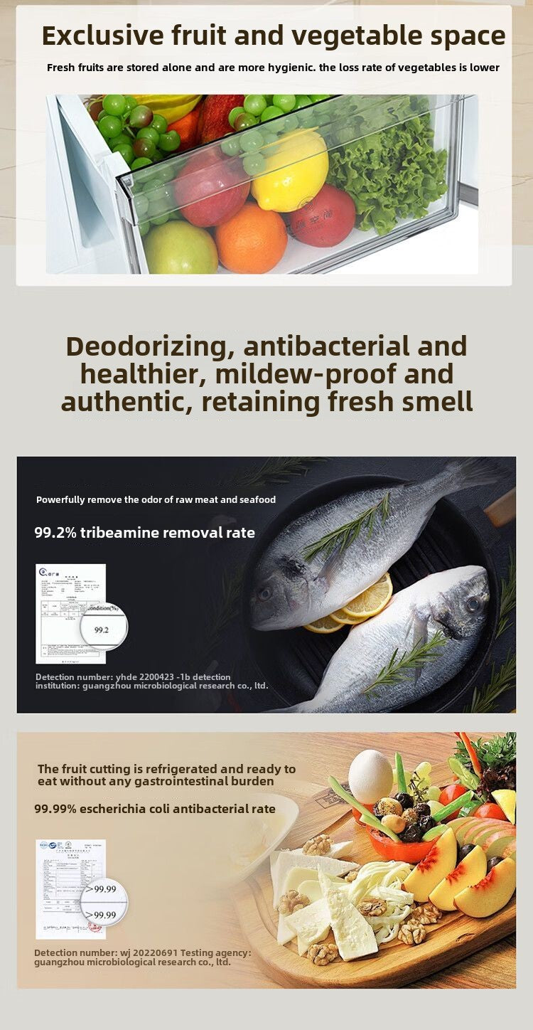 Midea/Midea MR-490WKPZE White Refrigerator Household First-Class Energy Efficiency Air Cooling Frostless Ultra-Thin Embedded