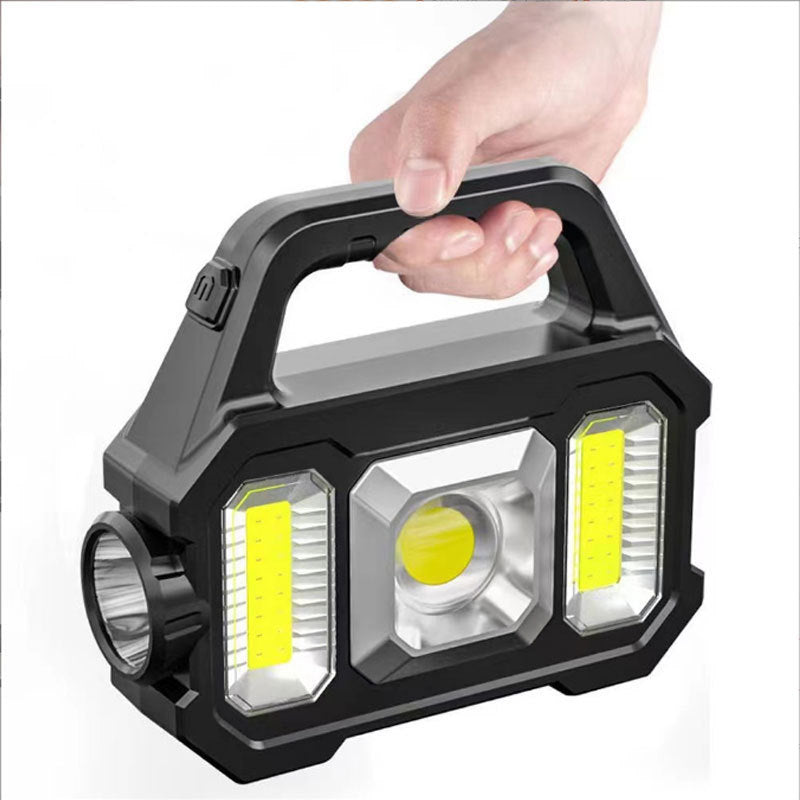 Multifunctional Searchlight Emergency LED Solar Outdoor Lights Waterproof Power Torch Cod Portable Lamp