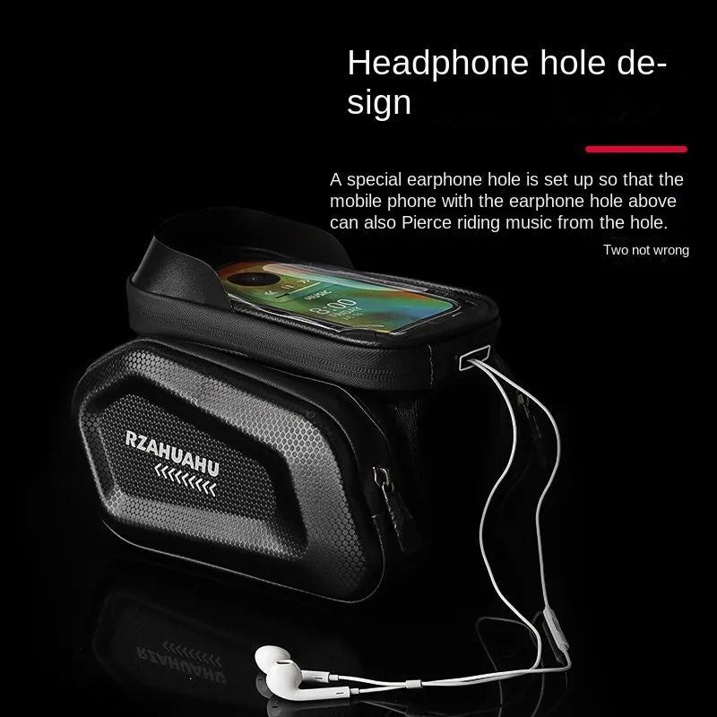 Mountain Bicycle Bag Front Beam Bag Mountain Bike Double Bag Mobile Phone Bag Upper Tube Bag Waterproof Saddle Bag Cycling Fixture