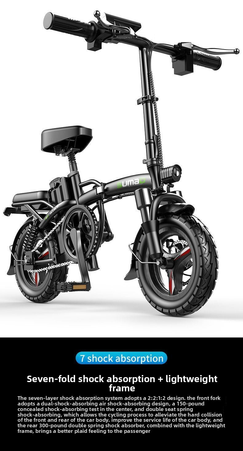 German Mingding Electric Bicycle Foldable Electric Bike Commuter Small Ultra-light Portable Adult Power-assisted Battery Bike