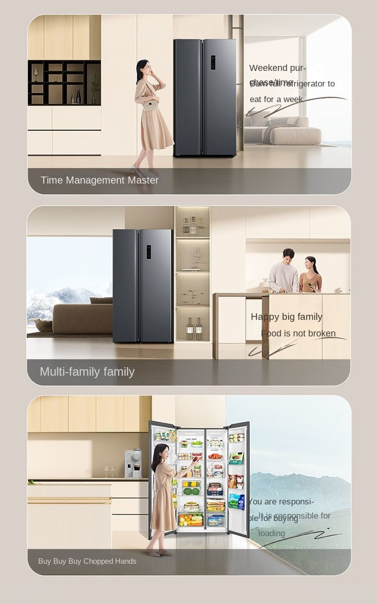 TCL Ion Fresh Refrigerator Large Capacity Double-Door Double Cycle Air Cooling Frostless Energy-Saving Frequency Conversion Double Door Refrigerator