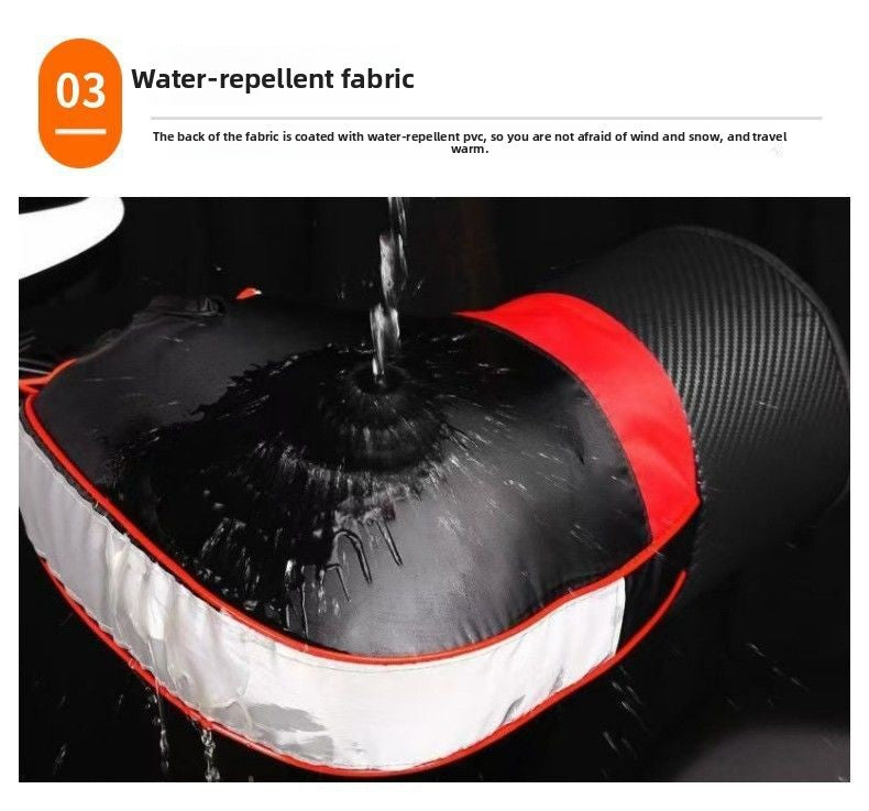 Electric Bike Handlebar Covers Warm Thickened Handlebar Protectors Winter Electric Bike Handlebar Covers Fleece-Lined Men's Electric Bike Waterproof Windproof Reflective