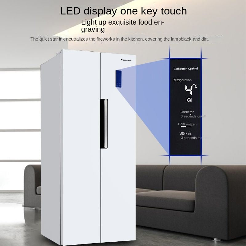 SONLU Double-Door Refrigerator Air Cooling Frostless First-Class Double Frequency Conversion Cross Door Ultra-Thin Household Large Capacity Pure Odor Antibacterial