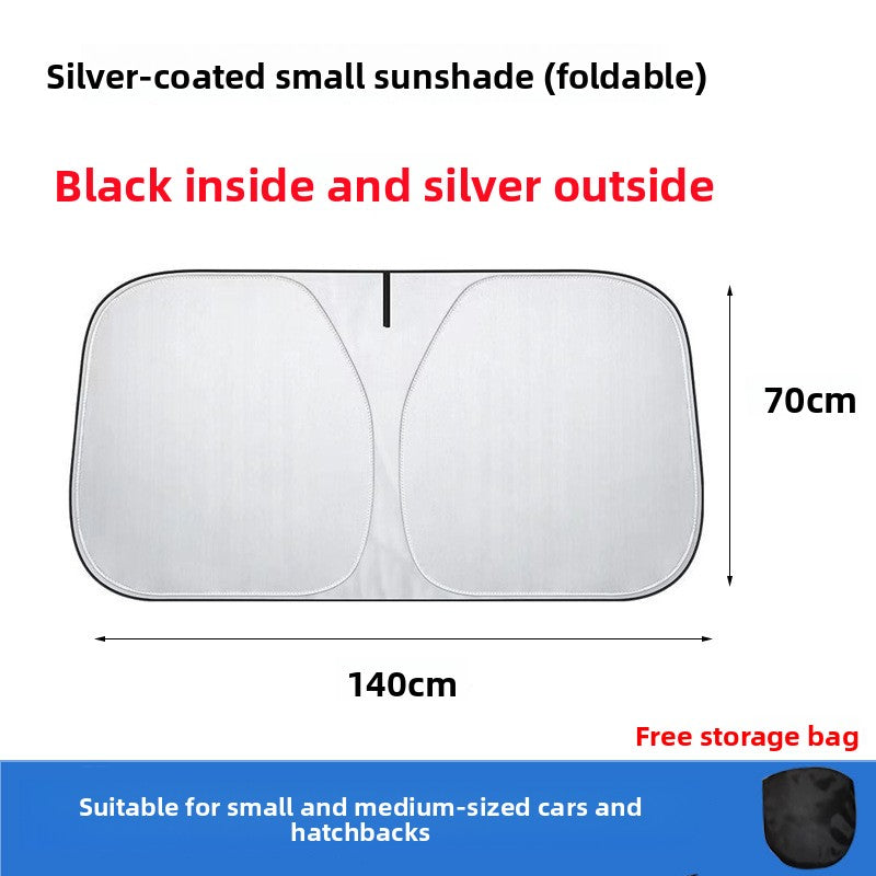 New Car Sunshade Sun Protection Heat Insulation Sunshade Sunshade Curtain Cover Car Interior Front Glass Panel Cover Sunshade Board Supplies
