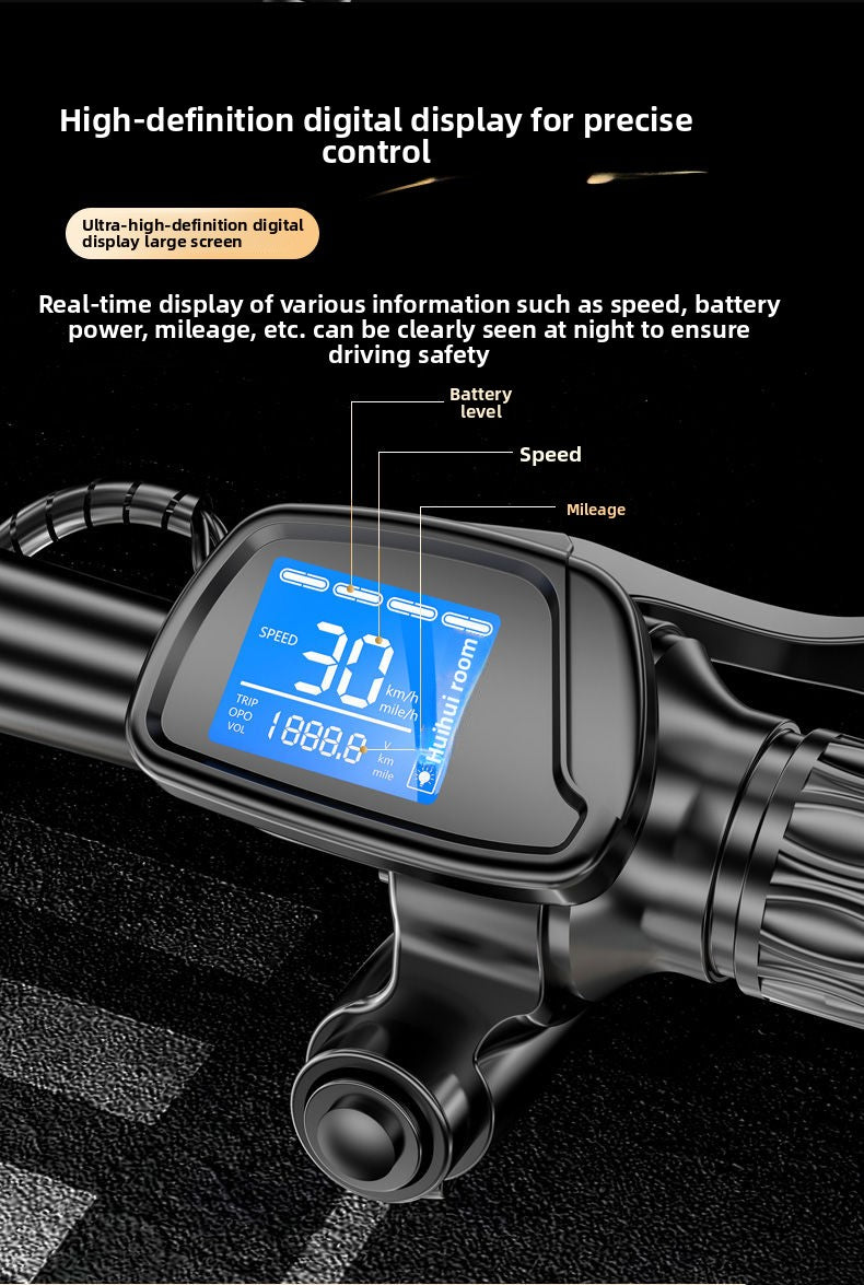 2025 New Model New National Standard Foldable Electric Bicycle Long Battery Life Can Be Placed in Trunk Adult Electric Bike