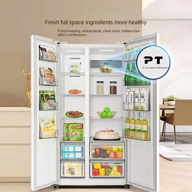 Midea MR-635WKPZE Double Open Double-Door Refrigerator Frost-Free First-Class Double Frequency Conversion Pure Odor Large Capacity White