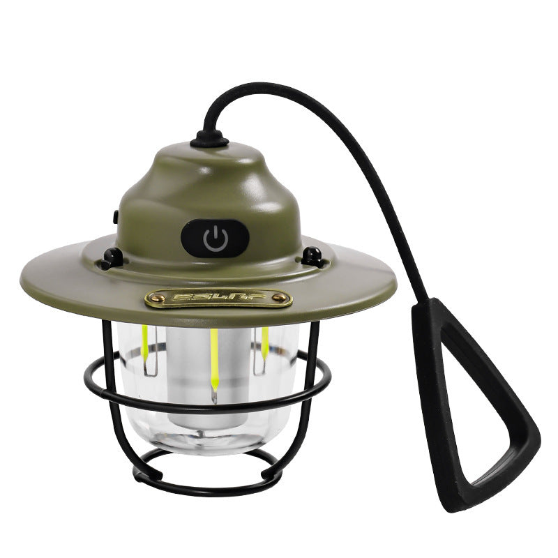 Customized Outdoor Lighting Camping Lamp USB Charging Retro Barn Lantern Campsite Lamp Ambience Light Tent LED Light for Camping