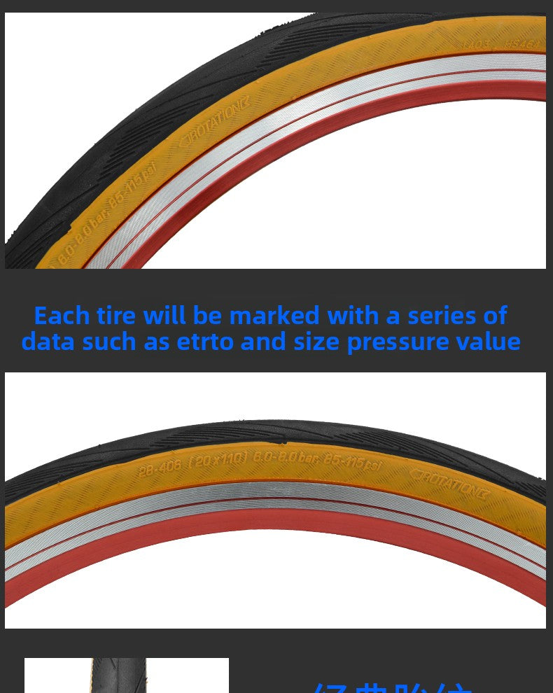 Schwalbe One Bicycle Folding Bike Puncture-Resistant Tire 451 406 Yellow Edge Tire Racing Small Wheel Diameter