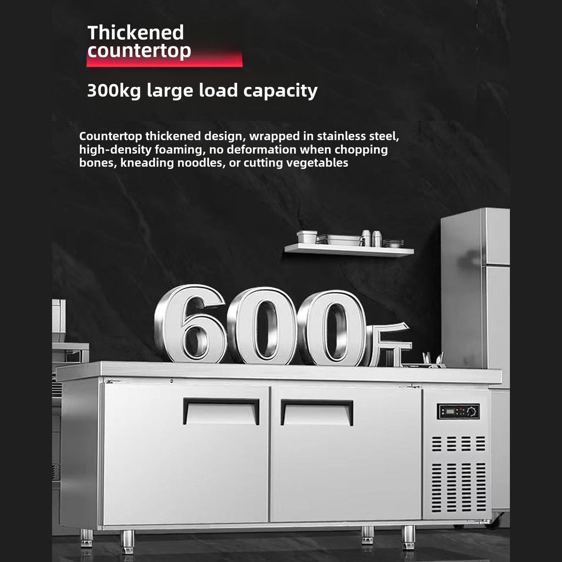 [Light of Domestic Goods] Frozen to Keep Fresh Workbench Freezer Commercial Household Refrigerator Freezer Console Double Temperature Freezing