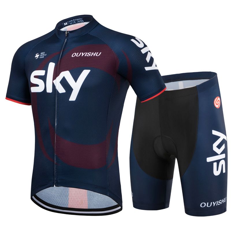 Huanfa Team Edition Short-Sleeved Cycling Outfit Top Shorts Spring and Summer Bicycle Clothing Men's Silica Gel Pad Breathable Quick-Drying