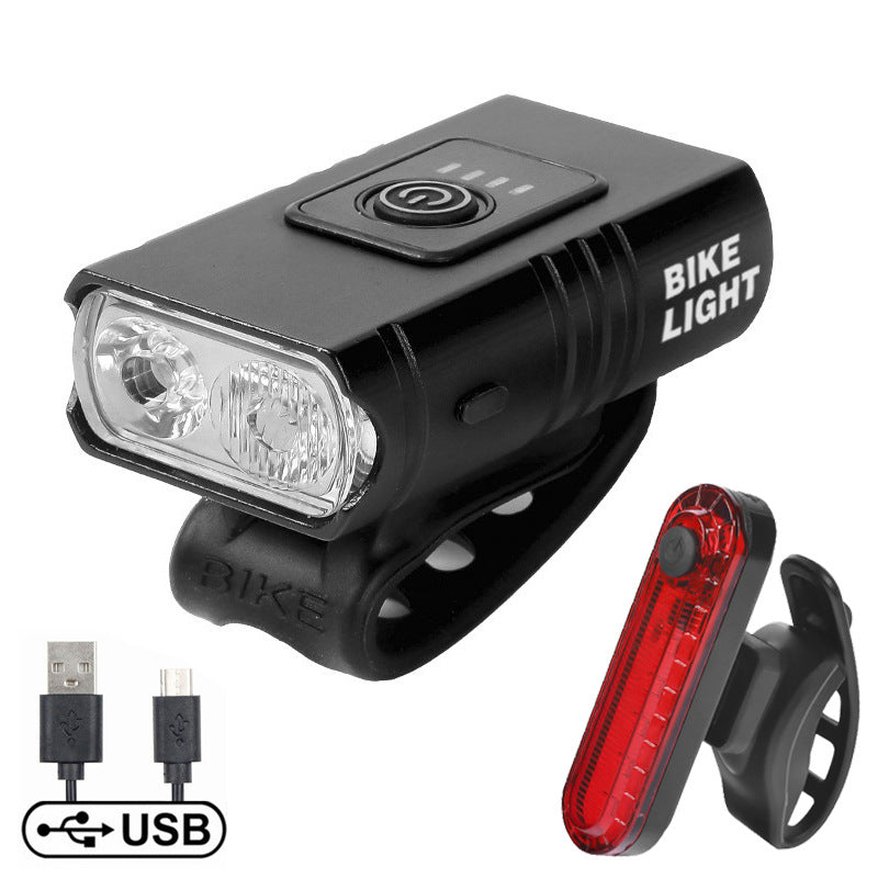 Bicycle Light Headlight Usbt6 Light Power Torch Cycling Fixture Night Riding Highway Mountain Bicycle Accessories Taillight