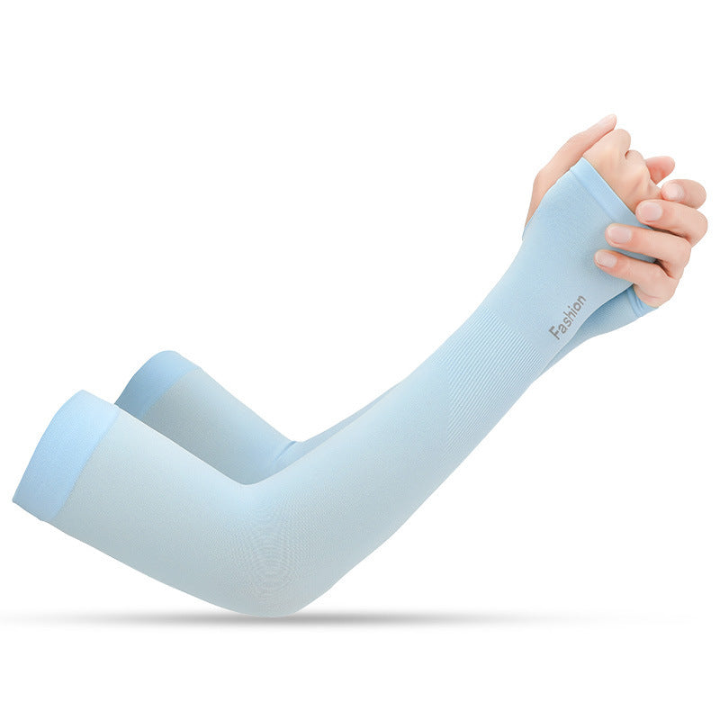 Summer Viscose Fiber Sun-Protection Oversleeves Men's and Women's Outdoor Driving UV-Proof Arm Guard Sun-Proof Thin Breathable Ice Sleeve Wholesale