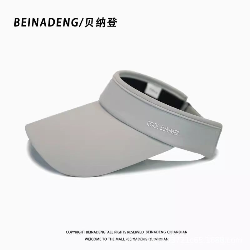 Sun Hat Men's New Summer Sun-Proof Face-Looking Small Uv-Proof Sun Hat Running Sports Peaked Cap Topless Hat