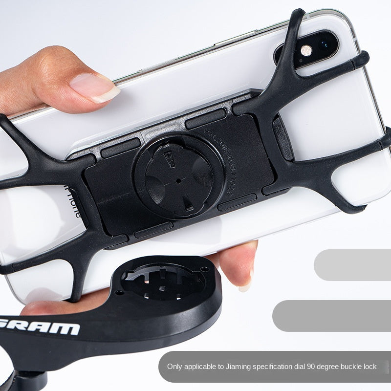 Bicycle Mobile Phone Stand Road Bike Breaking Wind Silicone Shock Absorber Navigation Bracket Mountain Bike Non-Slip Mobile Phone Holder