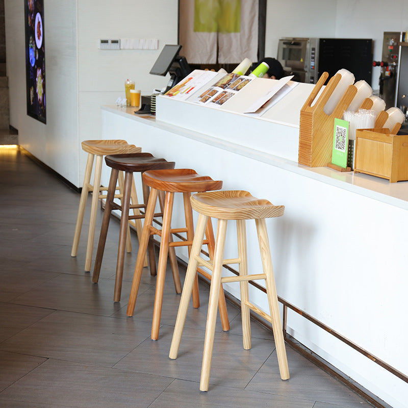 Nordic Bar Stool Simple Bar Chair Bar Stool Bar Chair Solid Wood Home Chair Swivel Chair High Factory Direct Supply High Foot