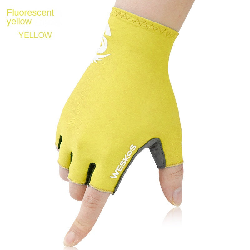 Outdoor Sports Summer Bicycle Cycling Sun Protection Half Finger Gloves Breathable Non-Slip Shockproof Mountain Bike Spot Wholesale