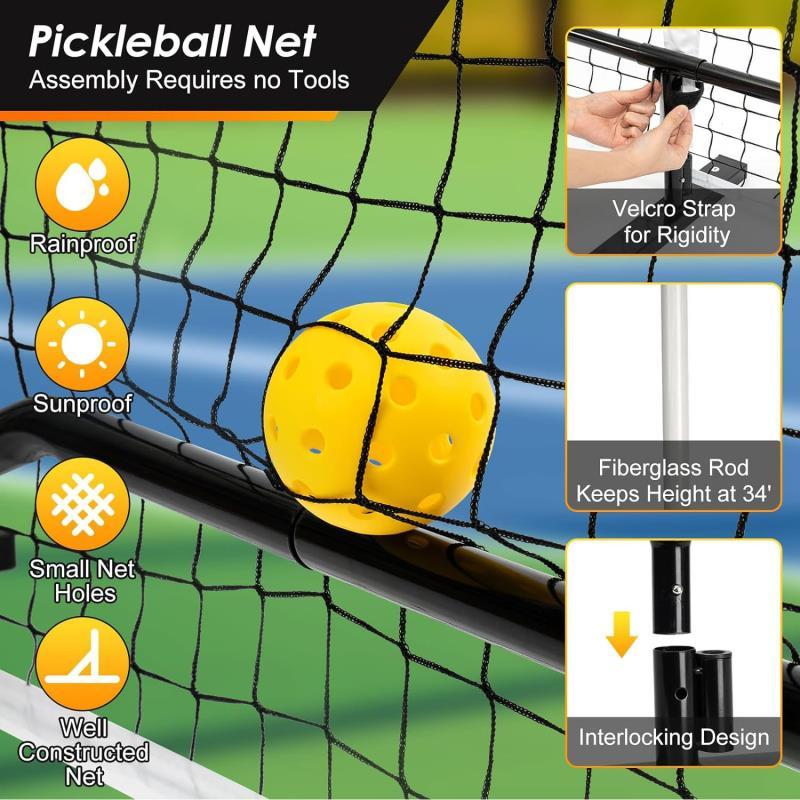 Pickleball Net Frame 6.7m Indoor and Outdoor Training Net Portable Detachable Pickleball Full Set Mobile Standard Net