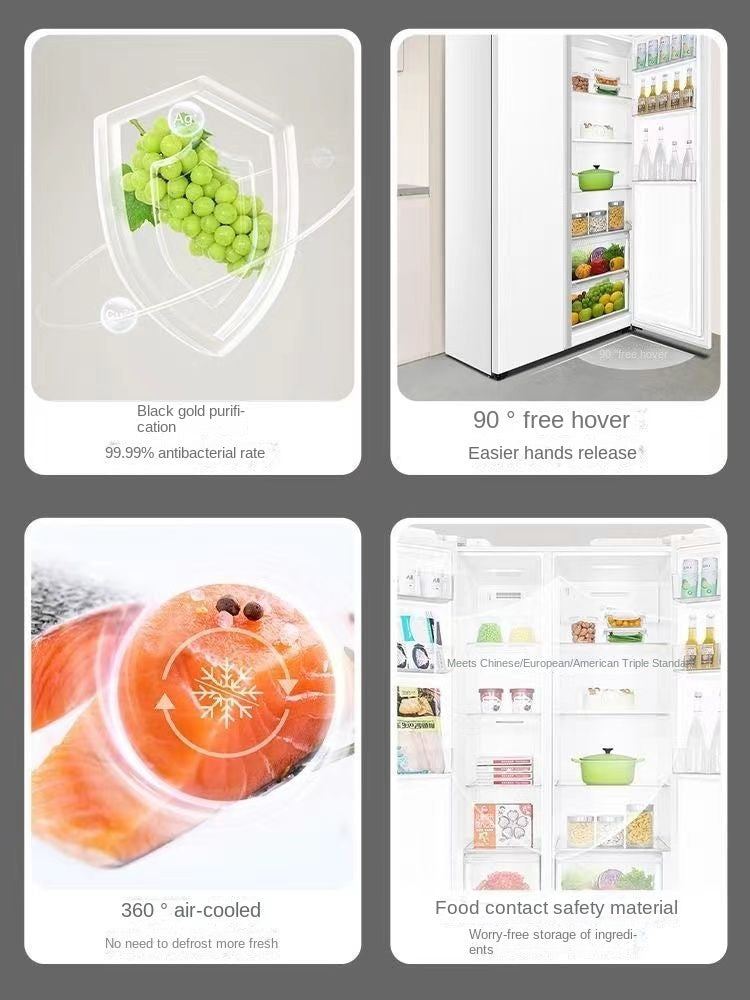 Haier Leader 618L Side-by-Side Double Door Frost-Free Inverter Level 1 Energy Efficiency Large Capacity Home Refrigerator