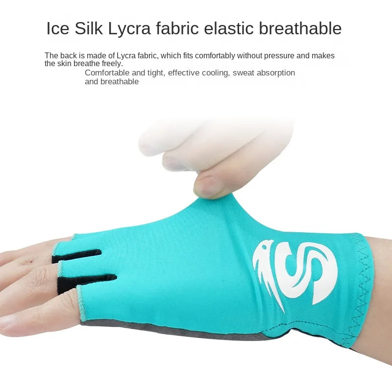 Outdoor Sports Summer Bicycle Cycling Sun Protection Half Finger Gloves Breathable Non-Slip Shockproof Mountain Bike Spot Wholesale