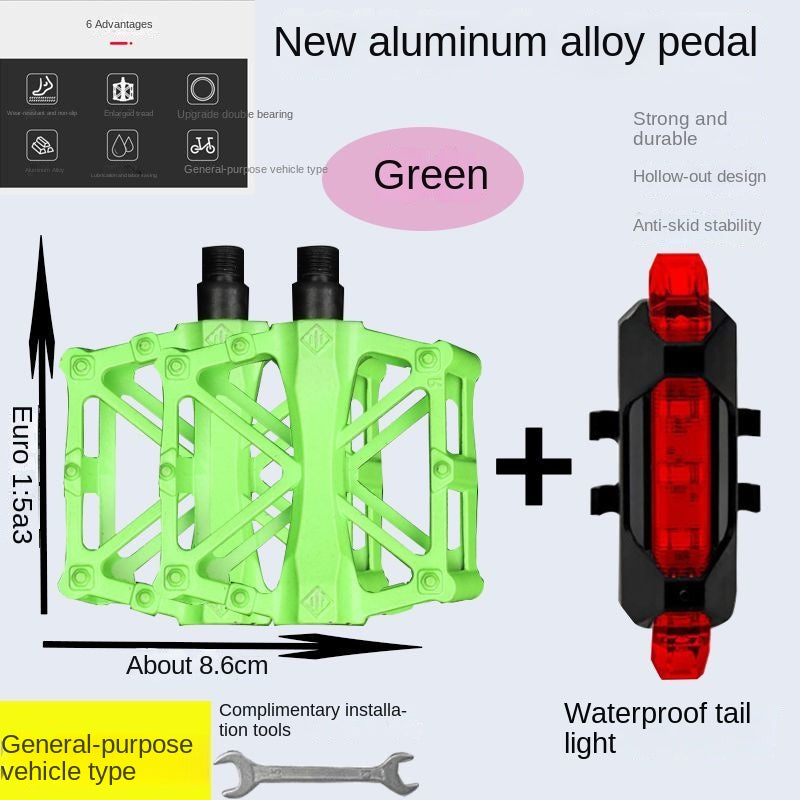 Bike Pedals Aluminum Alloy Non-Slip Mountain Highway Vehicle Pedal Ultra-Light Children's Bicycle Pedal Universal Accessories