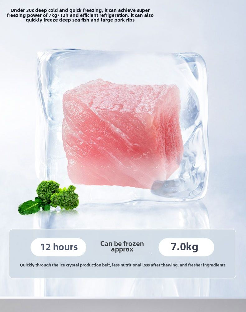Homa First-Class Energy Efficiency Double Frequency Conversion Upright Refrigerators Household Cabinet Freezer Air Cooling Frostless Deep Cold Quick-Frozen Small Mini