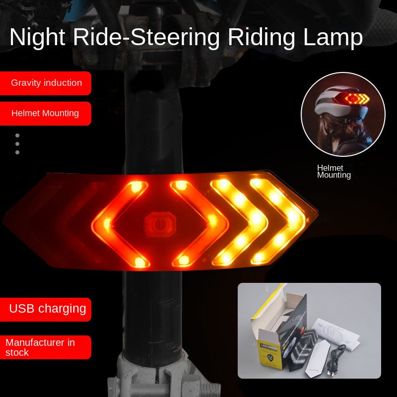 Bicycle Light Road Bike Brake Induction Cycling Light Bright Waterproof Warning Light Outdoor Mountain Bike Taillight