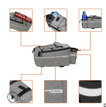 Factory Customized Bicycle Bag Large Capacity Mountain Waterproof Carry Bag Rear Seat Cycling Bag Shelf Bicycle Saddle Box