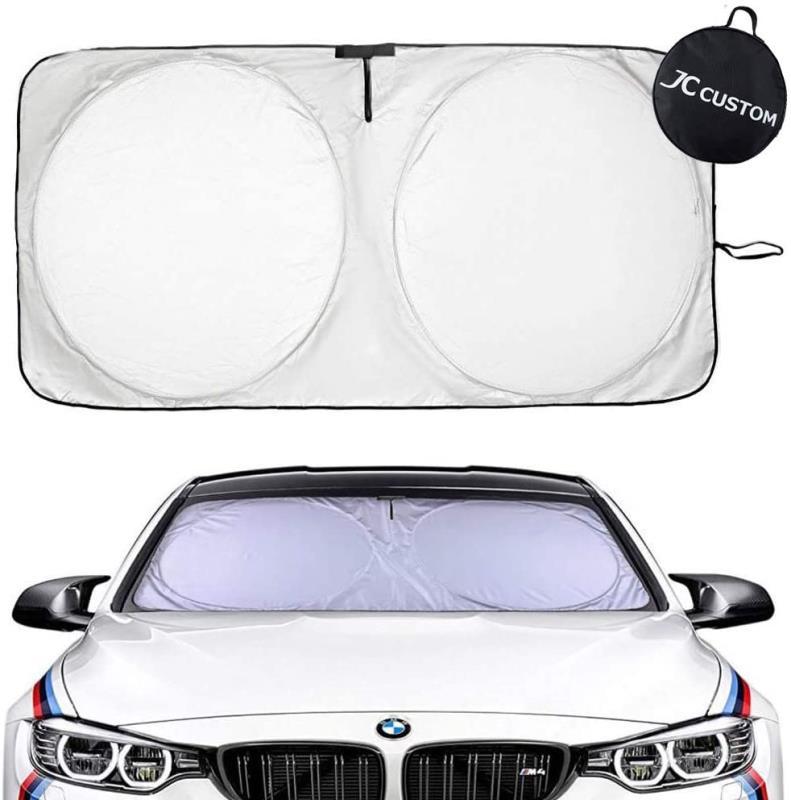 Car Sunshade Front Shield Sun Protection Heat Insulation Cooling Sunshade Umbrella Sunshade Curtain Warm Titanium Silver Full Shade Opening Sunshade Shield