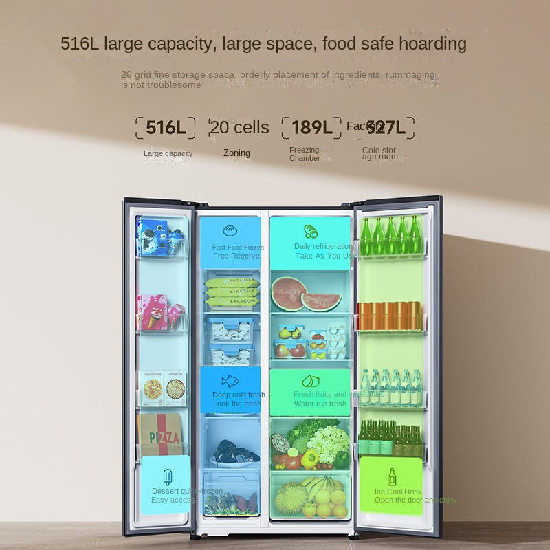 Xiaomi MiJia 516 L Refrigerator Double Door Large Capacity Air Cooling Frostless Double Frequency Conversion First Class Energy Saving Double Door Thin
