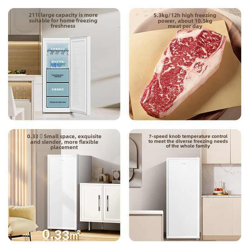 Haier 2111l Liter Small Drawer Freezer Grade I Energy-Saving Maternal and Child Food Supplement Freezer Refrigerator Single Freezing