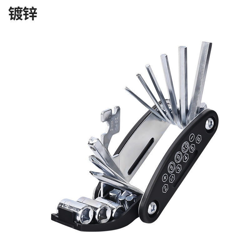 Bicycle Repair Tools Repair Combination Tire Repair Kit Portable and Versatile Folding Car Repair Tools Spanner Set