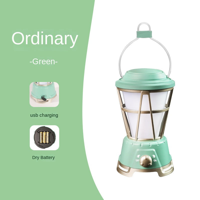 2022 New Outdoor Type-c Charging LED Ambient Light Camping Horse Lamps Retro Solar Energy Camping Lights