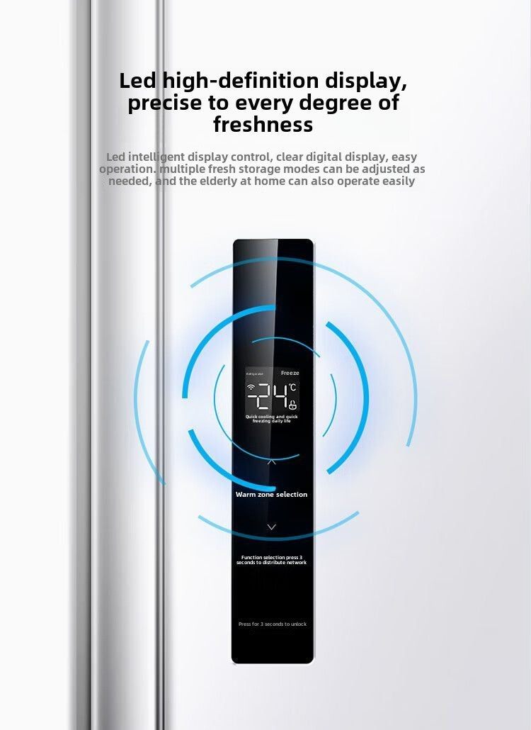 Midea/Midea MR-490WKPZE White Refrigerator Household First-Class Energy Efficiency Air Cooling Frostless Ultra-Thin Embedded