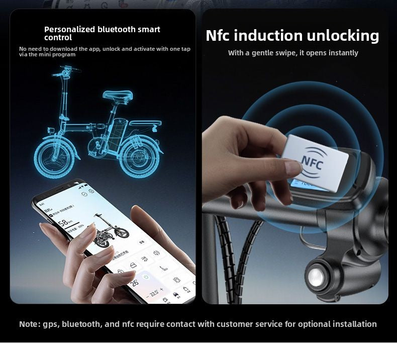 2025 New Model New National Standard Foldable Electric Bicycle Long Battery Life Can Be Placed in Trunk Adult Electric Bike