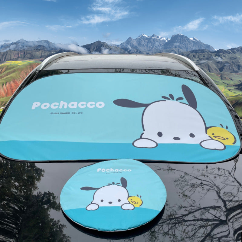 Car Sunshade Color Printed Model Sun Protection Heat Insulation Summer Sunshade Board for Car Front Windshield Printed Sunshade