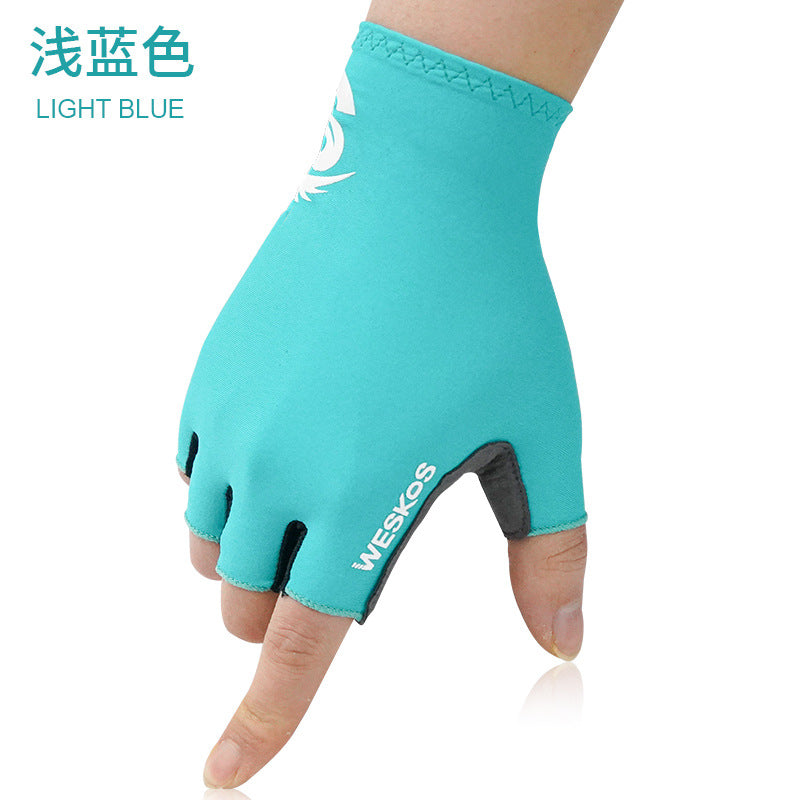 Outdoor Sports Summer Bicycle Cycling Sun Protection Half Finger Gloves Breathable Non-Slip Shockproof Mountain Bike Spot Wholesale
