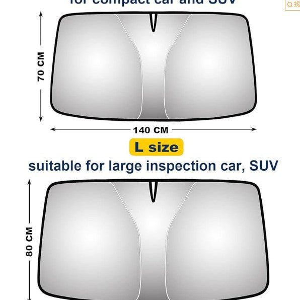 Car Sunshade Front Shield Sun Protection Heat Insulation Cooling Sunshade Umbrella Sunshade Curtain Warm Titanium Silver Full Shade Opening Sunshade Shield