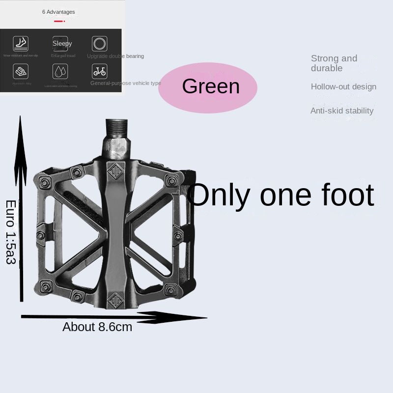 Bike Pedals Aluminum Alloy Non-Slip Mountain Highway Vehicle Pedal Ultra-Light Children's Bicycle Pedal Universal Accessories