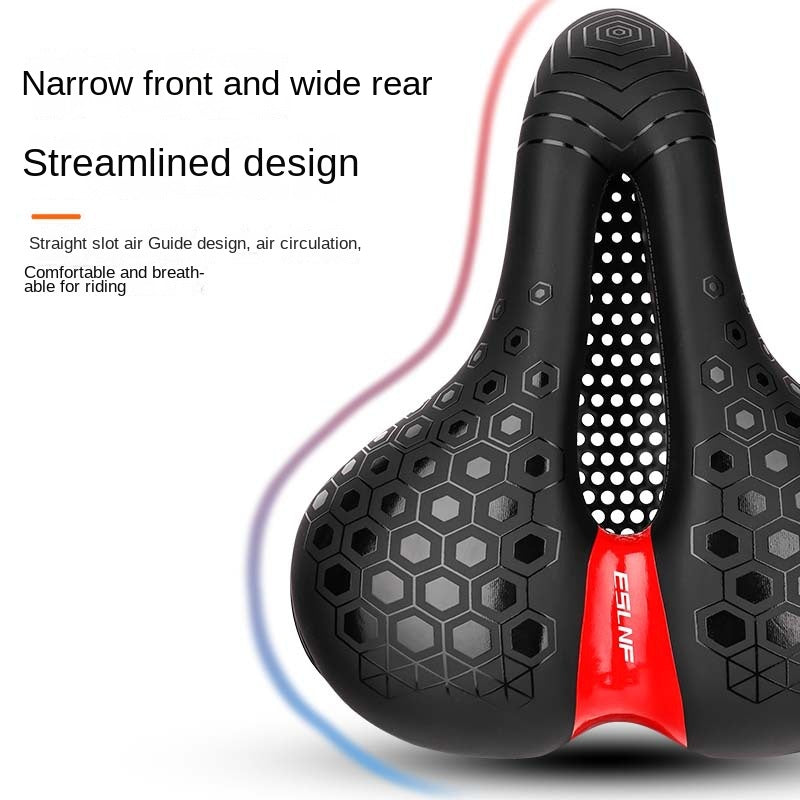 Eslnf Bicycle Riding Saddle Road Bike Waterproof Shockproof Breathable Seat Cushion Outdoor Mountain Bike Riding Cushion