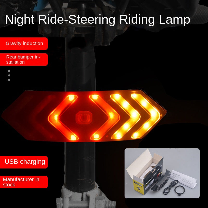Bicycle Light Road Bike Brake Induction Cycling Light Bright Waterproof Warning Light Outdoor Mountain Bike Taillight
