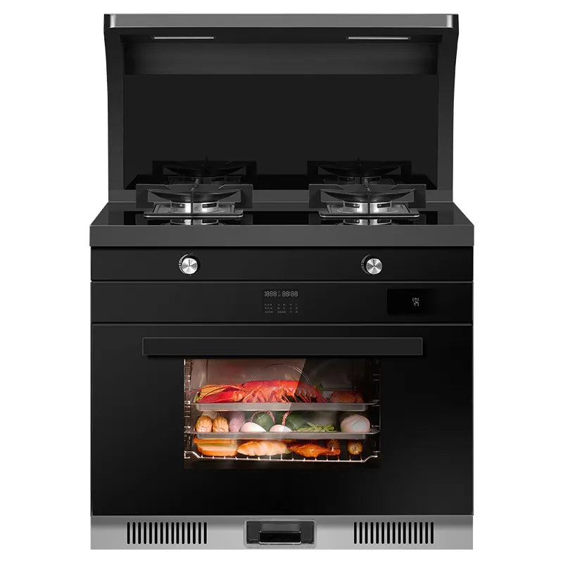 SAST  T08 900mm Roast and Steam Oven cabinet integrated gas stove range hood