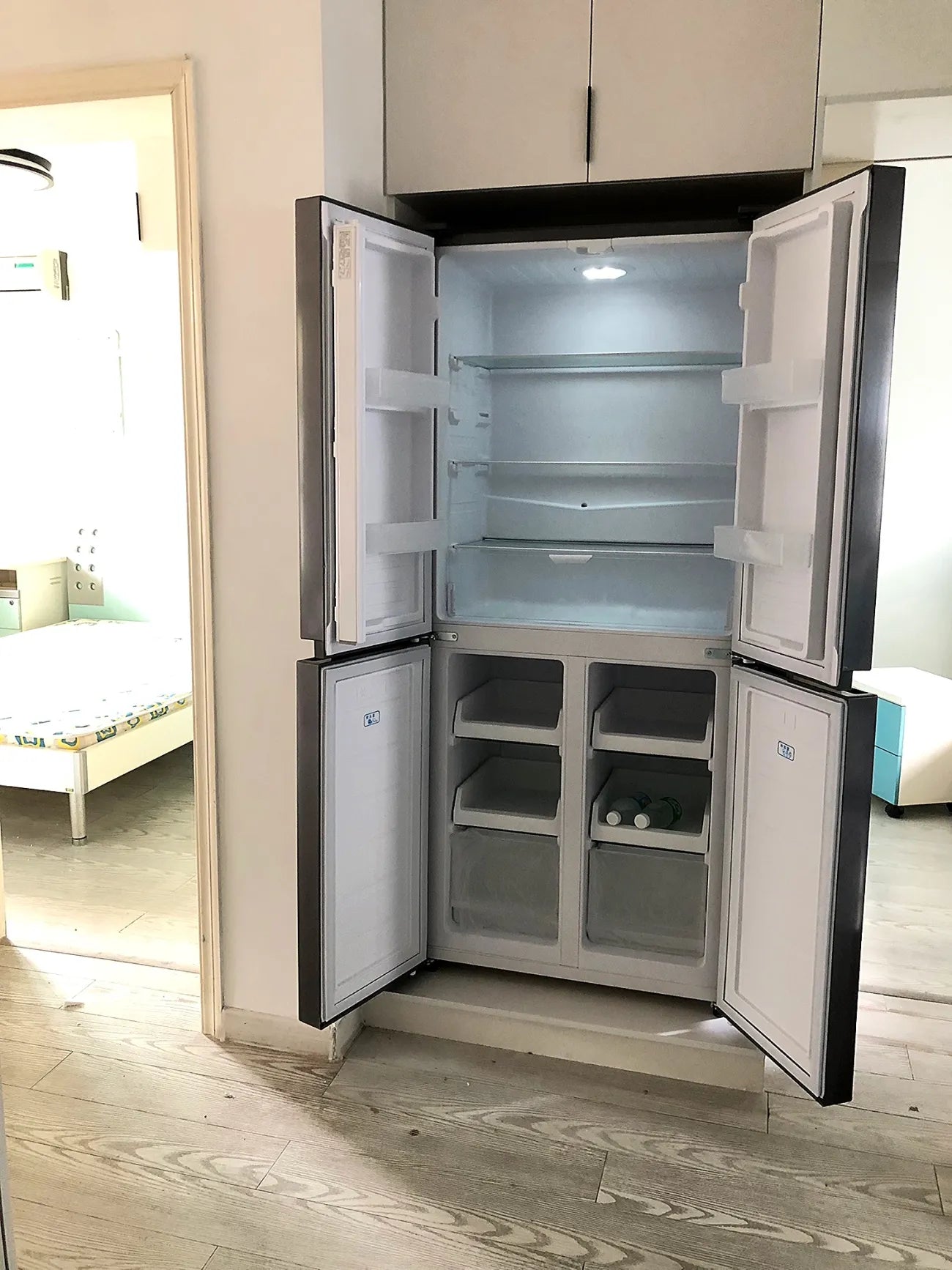KEG 418L Refrigerator cross four-door first-class energy-saving ultra-thin embedded smart home