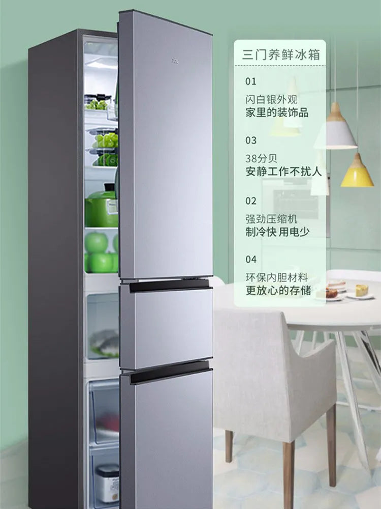 TCL refrigerator 200 liter 3 door refrigerator three-door energy-saving