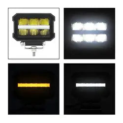 Светодиодная рабочая фара ECE R112 R7 R10, белая, с дневными ходовыми огнями и янтарным габаритным светом, миниатюрная, 24 В, 30 Вт. 