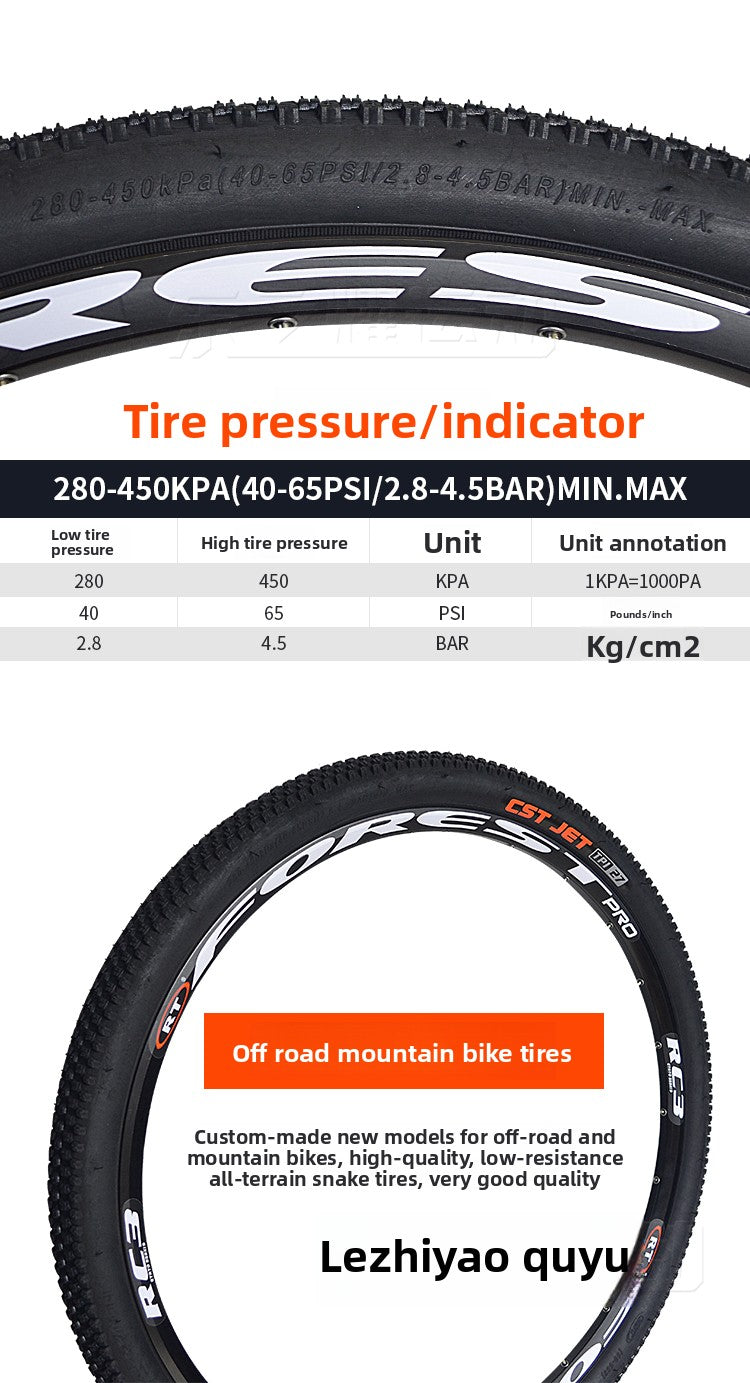 Zhengxin Bicycle Tire Mountain Bike C1820 20/24/26/27.5/29x1.95 2.1 Bicycle Tire