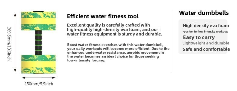 Freestyle EVA Triangle Aid Water Children Adult Swimming Men Women Dumbbell Training Floating Board Equipment Floatation Set
