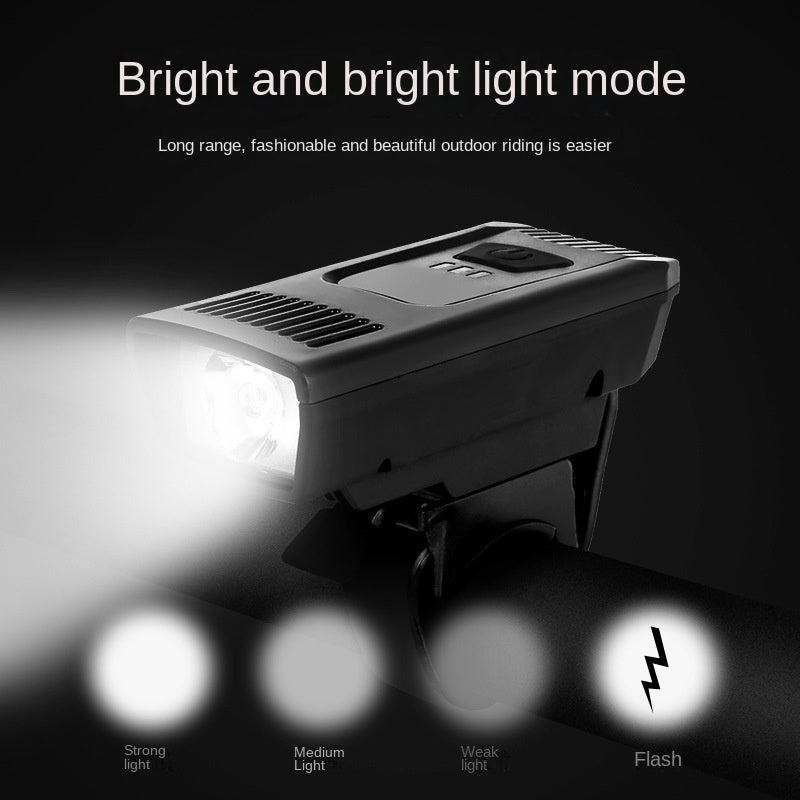 Bicycle Headlight Headlight Cycling Fixture Cycling Mountain Bike USB Rechargeable Lighting Headlight Cycling Headlight