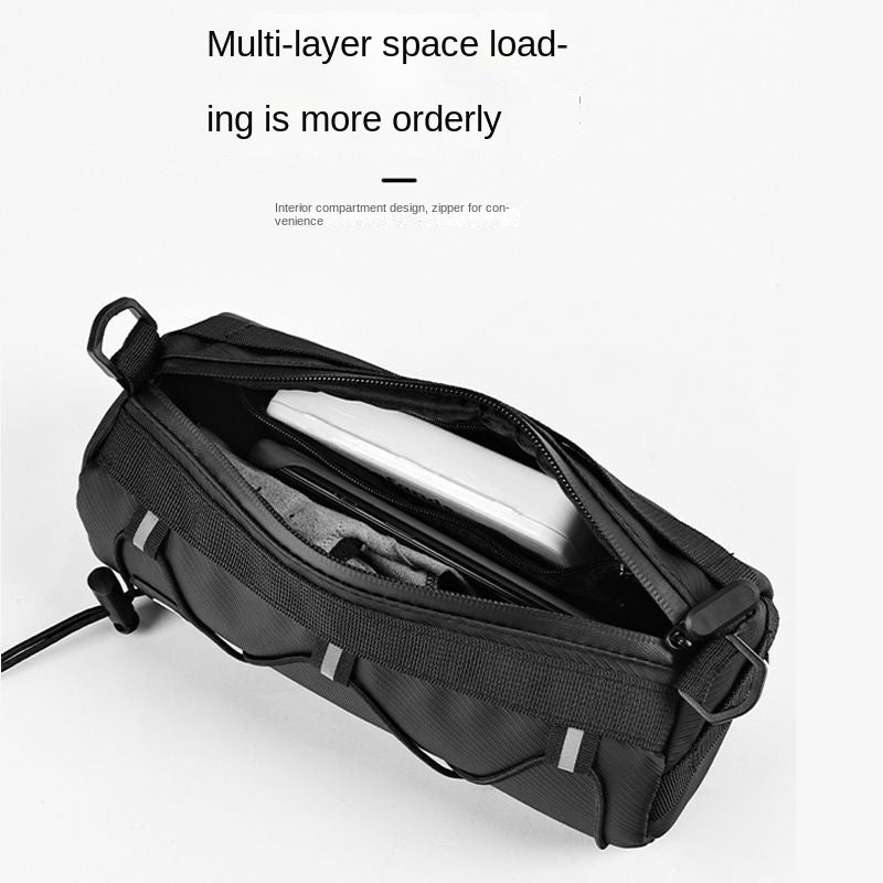 Bicycle Front Beam Bag Mountain Bike Upper Tube Bag Road Bike Waterproof Saddle Bag Bicycle Storage Bag Cycling Fixture Large